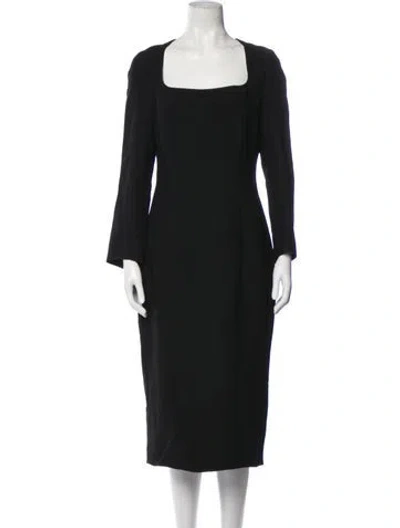 Pre-owned Prada 2022 Midi Length Dress In Black
