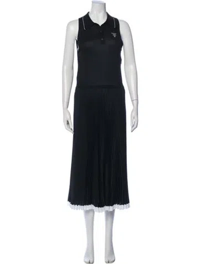 Pre-owned Prada 2022 Midi Length Dress In Black
