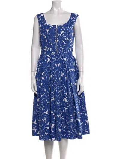 Pre-owned Prada 2022 Midi Length Dress In Blue