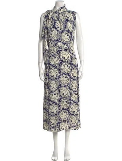 Pre-owned Prada 2022 Midi Length Dress In Blue