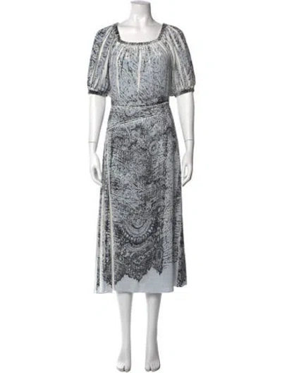 Pre-owned Prada 2022 Midi Length Dress In Blue