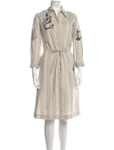 Pre-owned Prada 2022 Midi Length Dress In Neutral