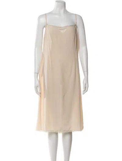 Pre-owned Prada 2022 Midi Length Dress In Neutral