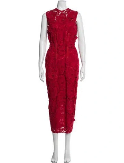 Pre-owned Prada 2022 Midi Length Dress In Red
