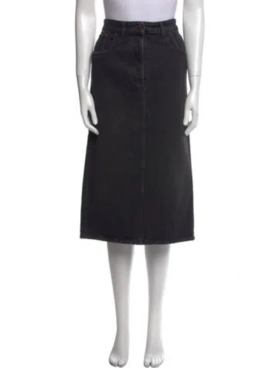 Pre-owned Prada 2022 Midi Length Skirt In Black