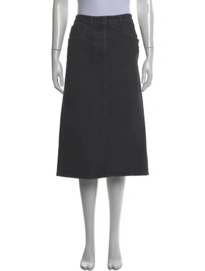 Pre-owned Prada 2022 Midi Length Skirt In Black
