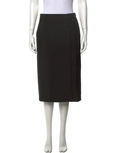 Pre-owned Prada 2022 Midi Length Skirt In Black