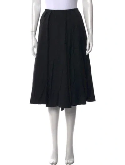 Pre-owned Prada 2022 Midi Length Skirt In Black