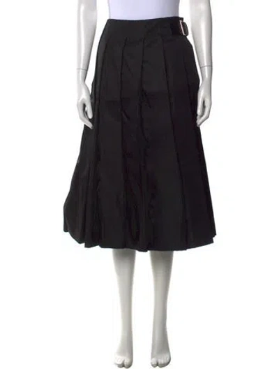 Pre-owned Prada 2022 Midi Length Skirt In Black