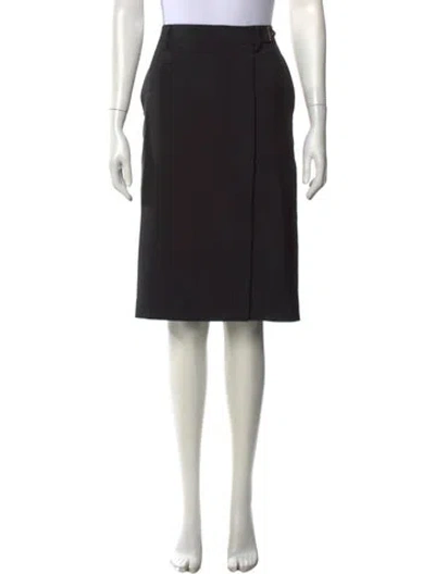 Pre-owned Prada 2022 Midi Length Skirt In Black