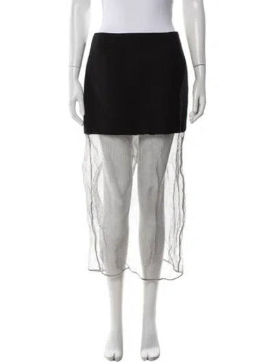 Pre-owned Prada 2022 Midi Length Skirt In Black