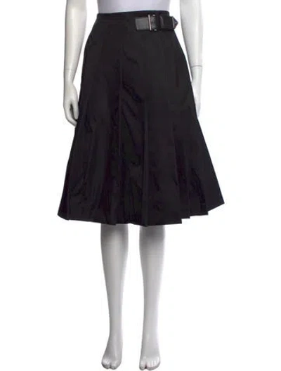 Pre-owned Prada 2022 Midi Length Skirt In Black