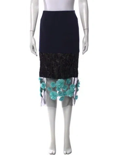 Pre-owned Prada 2022 Midi Length Skirt In Blue