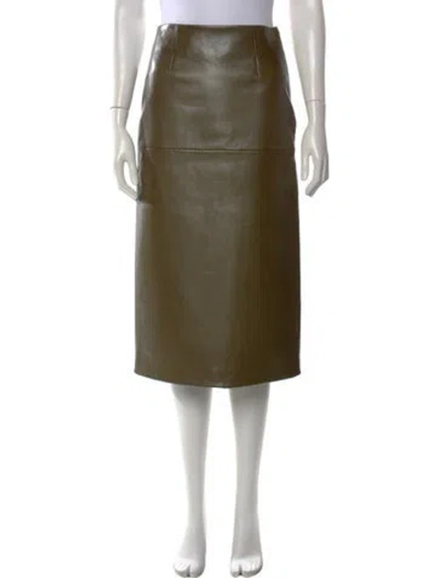 Pre-owned Prada 2022 Midi Length Skirt In Green