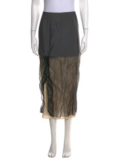 Pre-owned Prada 2022 Midi Length Skirt W/ Tags In Gray