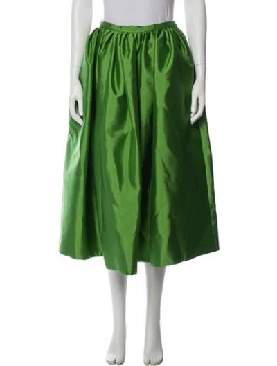Pre-owned Prada 2022 Midi Length Skirt W/ Tags In Green