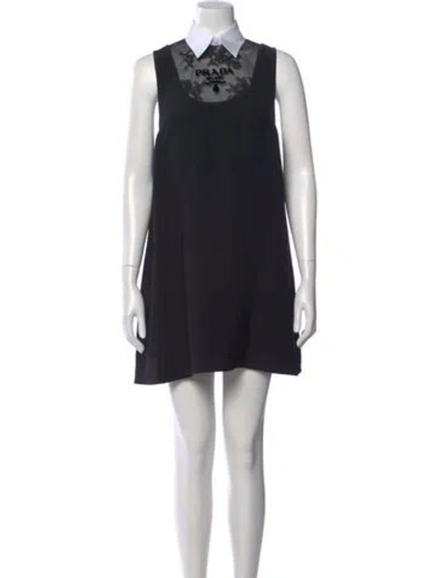 Pre-owned Prada 2022 Mini Dress In Black