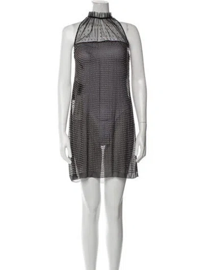 Pre-owned Prada 2022 Mini Dress In Black