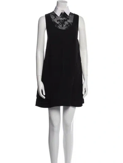 Pre-owned Prada 2022 Mini Dress In Black
