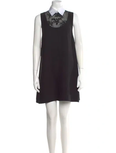 Pre-owned Prada 2022 Mini Dress In Black