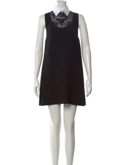 Pre-owned Prada 2022 Mini Dress In Black