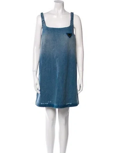 Pre-owned Prada 2022 Mini Dress In Blue