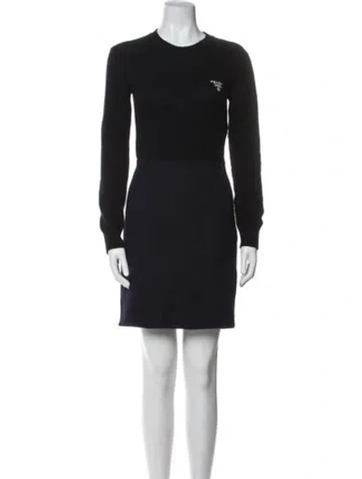 Pre-owned Prada 2022 Mini Dress In Blue