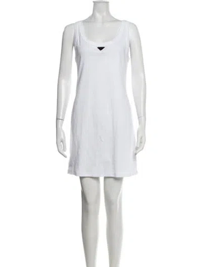 Pre-owned Prada 2022 Mini Dress In Neutral