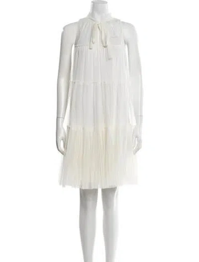 Pre-owned Prada 2022 Mini Dress In Neutrals