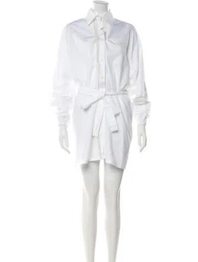 Pre-owned Prada 2022 Mini Dress W/ Tags In White