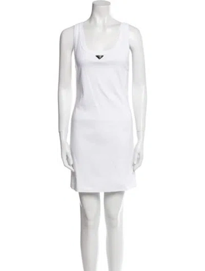 Pre-owned Prada 2022 Mini Dress In White