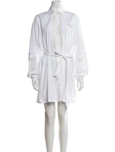 Pre-owned Prada 2022 Mini Dress In White