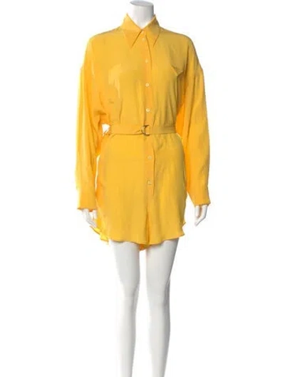 Pre-owned Prada 2022 Mini Dress In Yellow