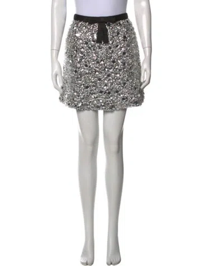 Pre-owned Prada 2022 Mini Skirt In Gray