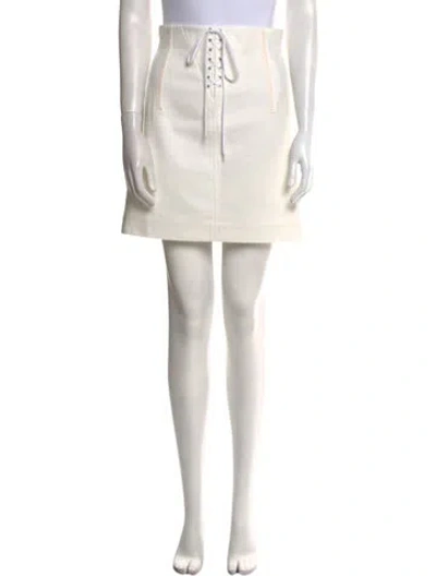 Pre-owned Prada 2022 Mini Skirt In White