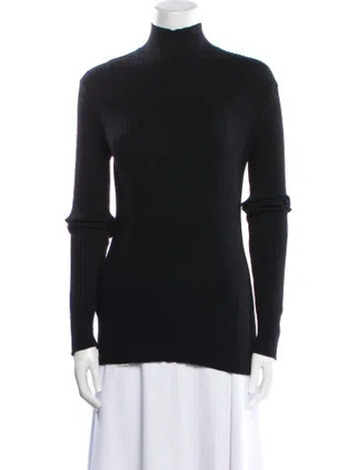 Pre-owned Prada 2022 Mock Neck Sweater In Black