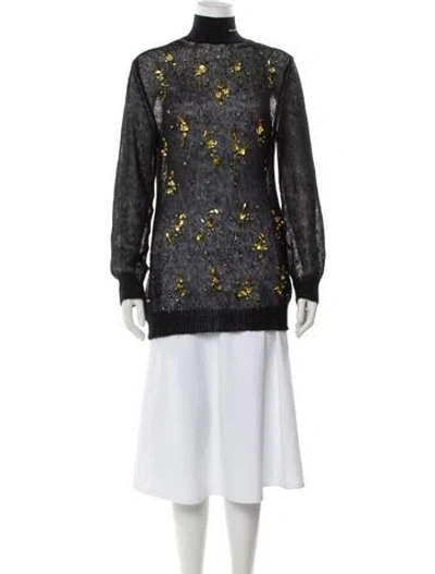 Pre-owned Prada 2022 Mohair Sweater In Black