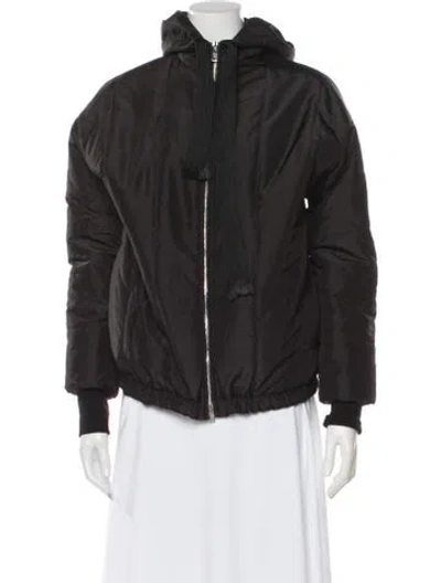 Pre-owned Prada 2022 Nylon Bomber Jacket In Black