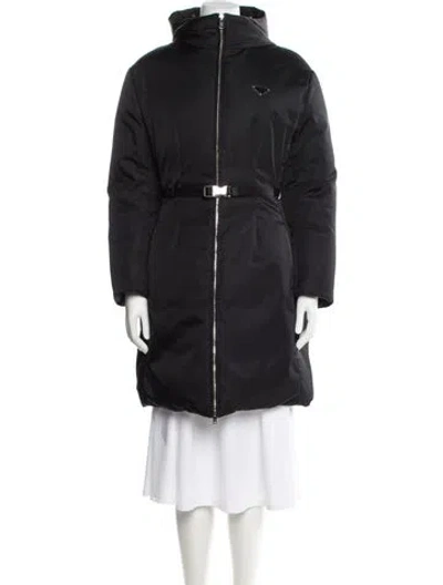 Pre-owned Prada 2022 Nylon Down Coat In Black