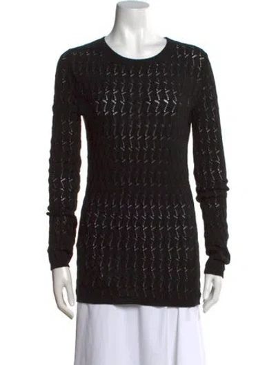 Pre-owned Prada 2022 Patterned Sweater In Black