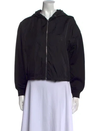 Pre-owned Prada 2022 Re-nylon Bomber Jacket In Black