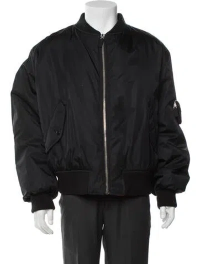 Pre-owned Prada 2022 Re-nylon Bomber Jacket In Black