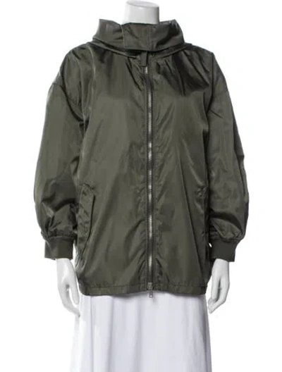 Pre-owned Prada 2022 Re-nylon Bomber Jacket In Green