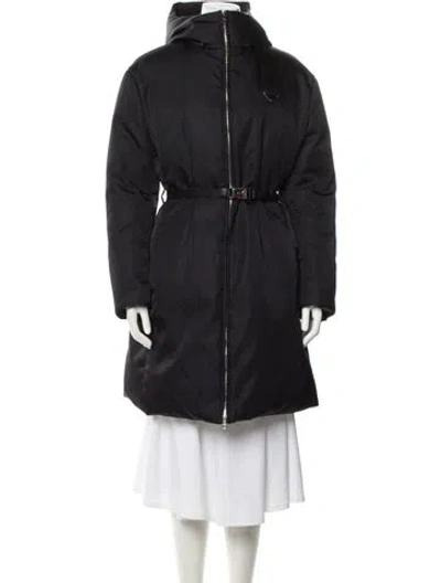 Pre-owned Prada 2022 Re-nylon Down Coat In Black