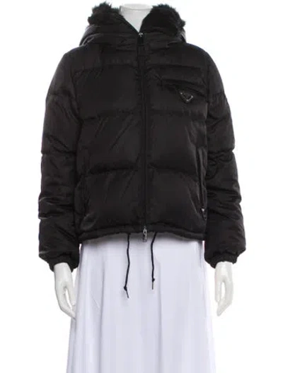 Pre-owned Prada 2022 Re-nylon Down Coat In Black