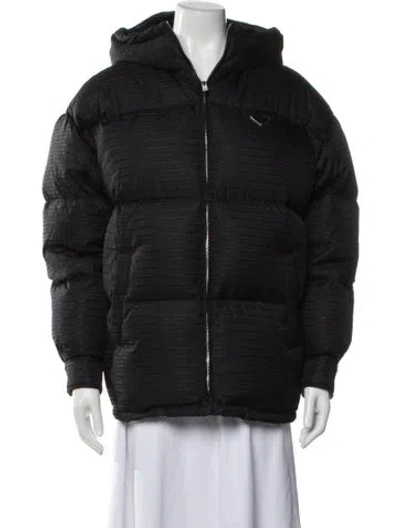 Pre-owned Prada 2022 Re-nylon Down Jacket In Black