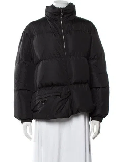 Pre-owned Prada 2022 Re-nylon Down Jacket In Black