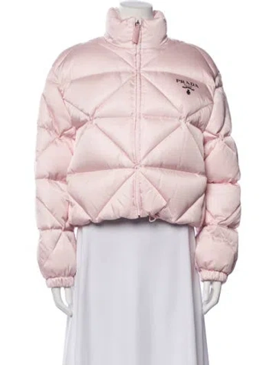 Pre-owned Prada 2022 Re-nylon Down Jacket In Pink