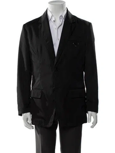Pre-owned Prada 2022 Re-nylon Overcoat In Black