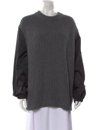 Pre-owned Prada 2022 Re-nylon Sweater W/ Tags In Gray